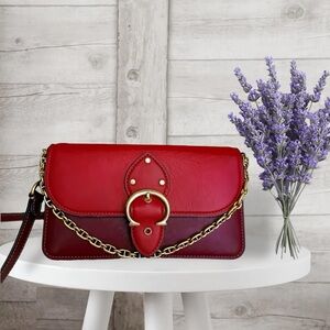 NWOT Coach beat crossbody color block clutch